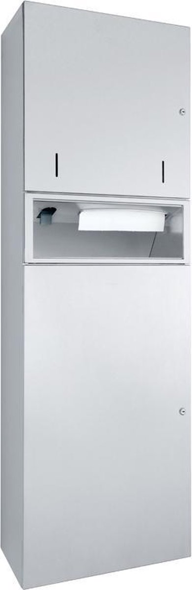 Wagner-EWAR WP5725 combinatie dispenser voor zeep, papieren handdoekjes + afvalbak