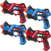 KidsTag Recharge laser tag set - 4 pistolets laser rechargeables P1 - Laser tag à partir de 6 ans - Fonctions Extra - Affichage digital - Geen besoin de piles
