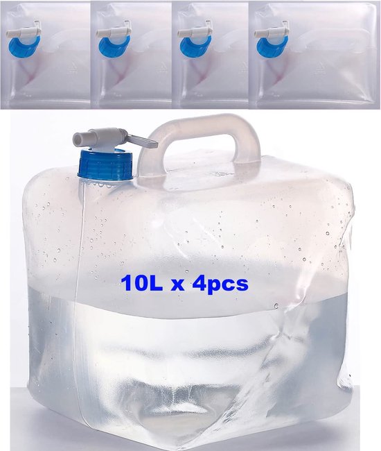 Bidon d'eau 5L repliable en plastique alimentaire pour Camping et