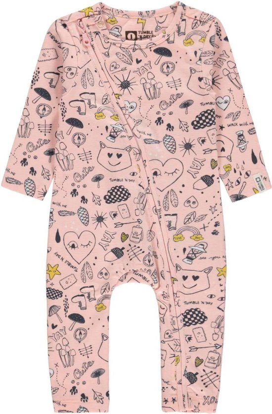 Tumble 'n dry Meisjes Baby pyjama Jon - Pink Light - Maat 56
