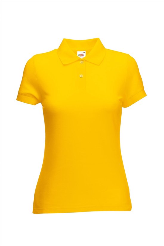 Fruit of the Loom - Dames-Fit Pique Polo- Geel - XL