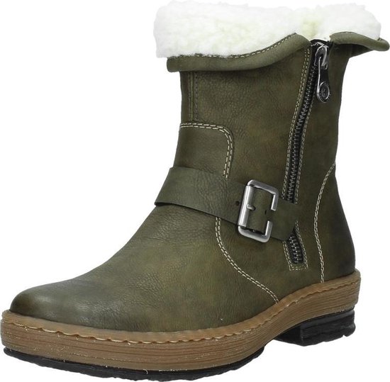 bol.com | Rieker - Dames Enkellaarsjes - Groen