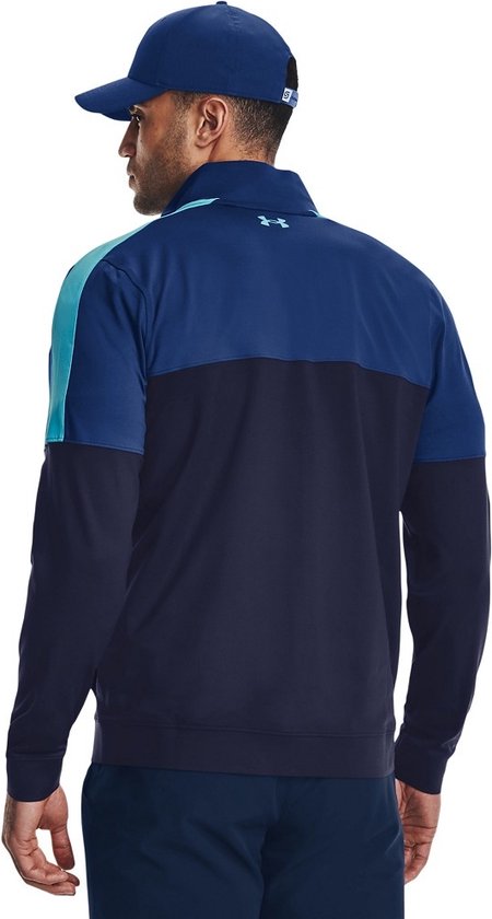UA Storm Midlayer FZ-Midnight Navy Blue Mirage Glacier Blue bol