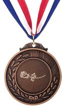 Akyol - bloem medaille bronskleuring - Liefde - bloemist - cadeau - bloemenwinkel - roos