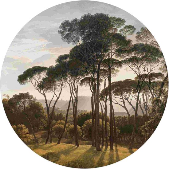 Plexiglasschilderij Voogd Italiaans Landschap Ø 70 cm