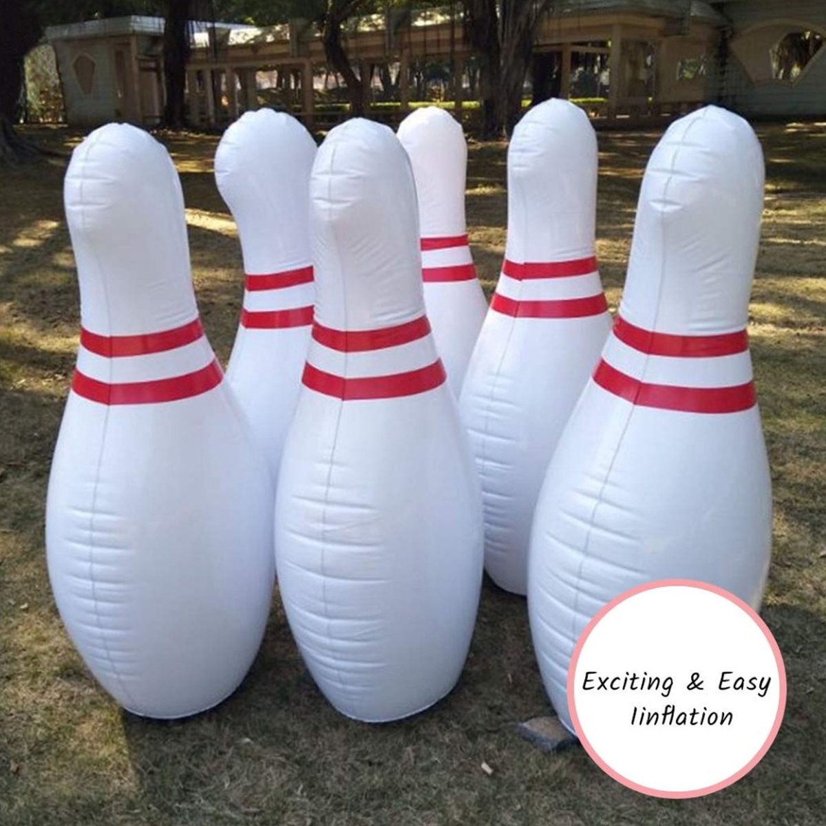 Ocean 5 Jeu de Quilles Enfant Gonflable Géant - Bowling Enfant - Jeux  Extérieur Enfant - Comprend Une Boule de Bowling avec 6 Quilles de 68,5 cm,  Une