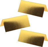 Santex naamkaartjes/plaatskaartjes metallic - Bruiloft - goud - 50x stuks - 7 x 3 cm