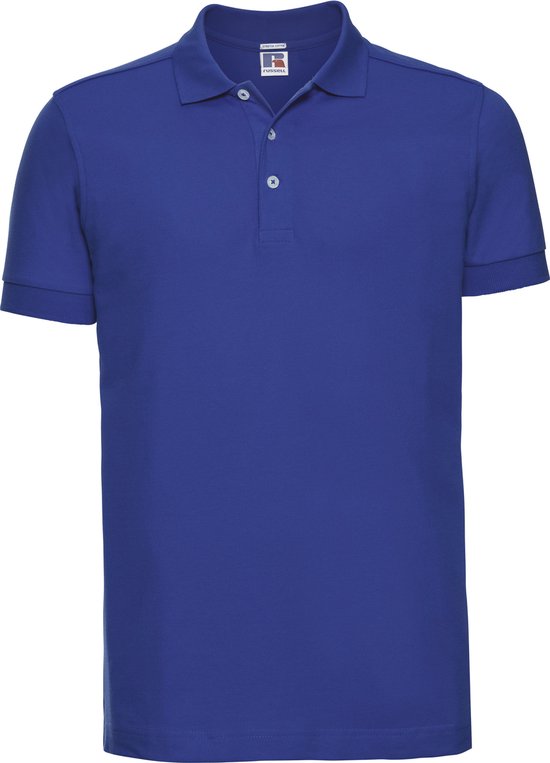 Men's Stretch Poloshirt 'Russell' Azure Blue - 3XL