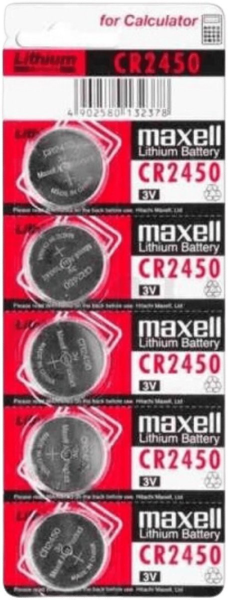 Maxell CR2450 - 5 pak op Prijzenvolger.com