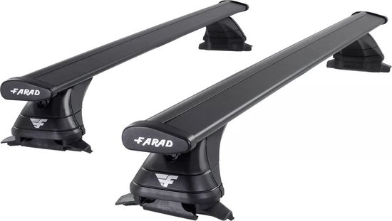 Dakdragers geschikt voor Peugeot 1007 2005 t/m 2009 open dakrailing - Aluminium - Hoog laadvermogen 100kg - Wingbar Zwart - Merk Farad