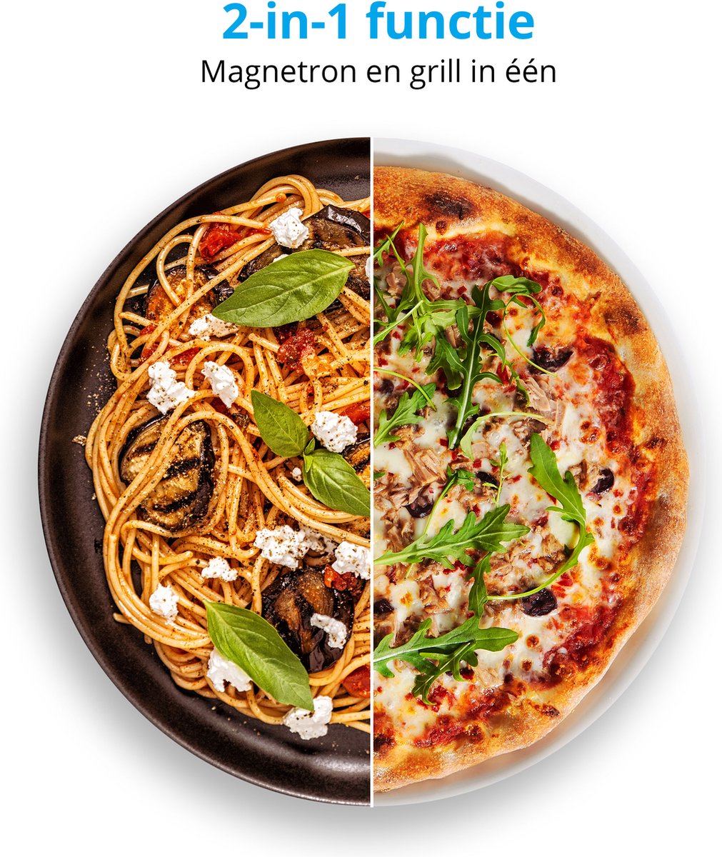 MEDION MD 14482 Magnetron met grill / 20L ovenruimte / 8 automatische programma's / ontdooifunctie / 800 Watt magnetron en 1000 Watt grillvermogen / timer / grillrooster thumbnail 5