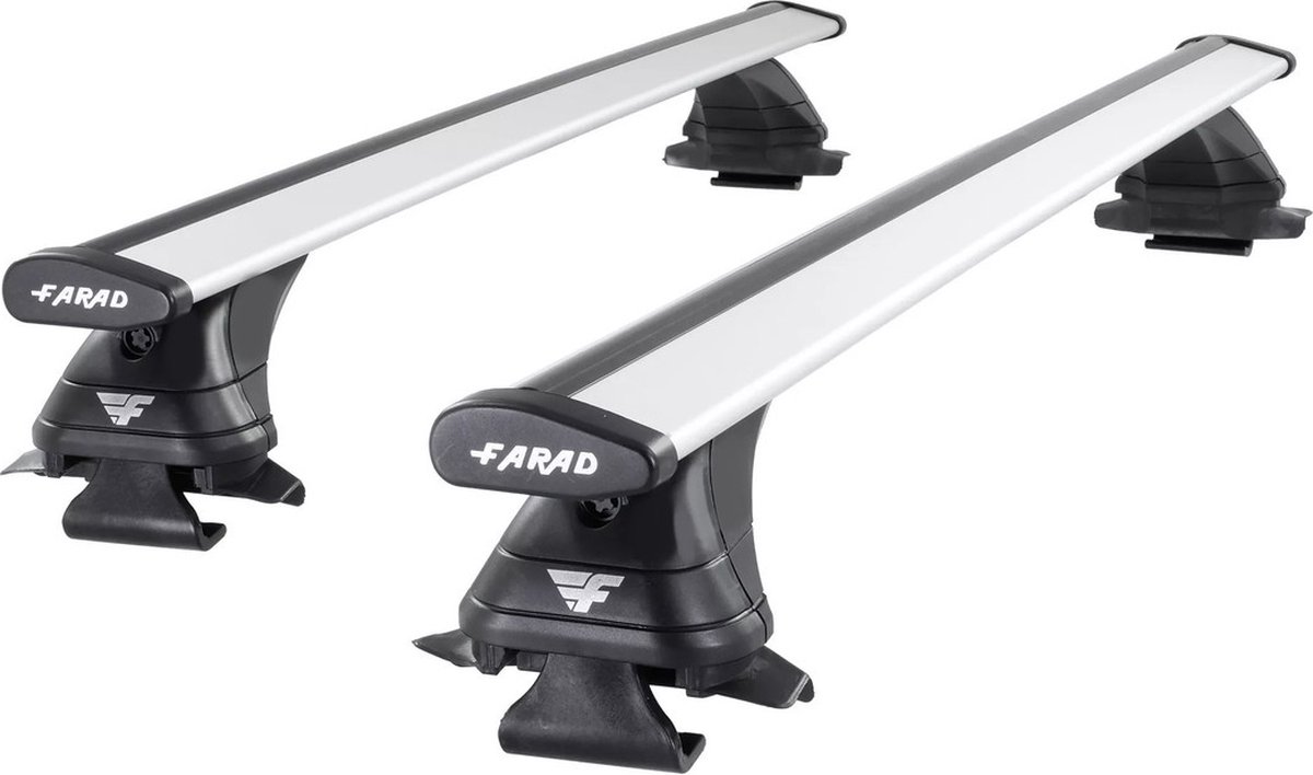 Dakdragers geschikt voor Toyota Yaris Verso 1999 t/m 2005 open dakrailing - Aluminium - Hoog laadvermogen 100kg - Wingbar Zilver - Merk Farad
