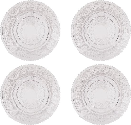 HAES DECO - Lot De 4 Assiettes à Petit-déjeuner - Format 20x2 Cm Coloris Beige Faience Imprimee Collection Fraises Des Bois Services De Table Petites Assiettes HAES DECO - Lot De 4 Assiettes à Petit-déjeuner - Format 20x2 Cm Coloris Beige Faience Imprimee Collection Fraises Des Bois Services De Table Petites Assiettes