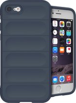 iMoshion Hoesje Geschikt voor iPhone 7 / 8 / SE (2020) / SE (2022) Hoesje Siliconen - iMoshion EasyGrip Backcover - Donkerblauw