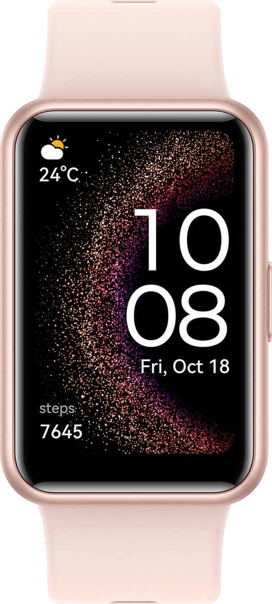 HUAWEI WATCH FIT SE - Pink Silicone Strap - 164-inch AMOLED-scherm | Wetenschappelijk slaaponderzoek | Ingebouwde GPS