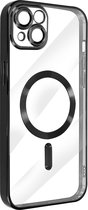 MagSafe Case Geschikt voor Apple iPhone 13 Siliconen Bescherming Camera Chroom Zwart