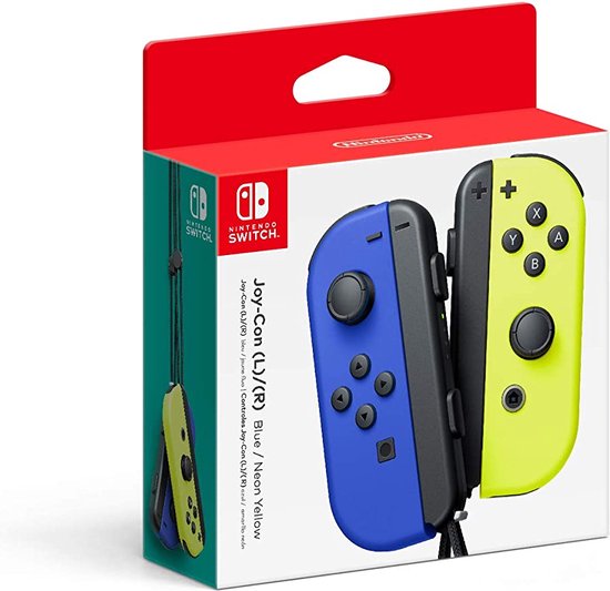 Nintendo Switch Joy-Con Controller - Blauw en Neon Geel - HD
