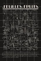 IXXI Feuilles et Fruits noir - Wanddecoratie - Abstract - 120 x 180 cm