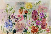 IXXI Flower Garden - Wanddecoratie - Zomer - 180 x 120 cm