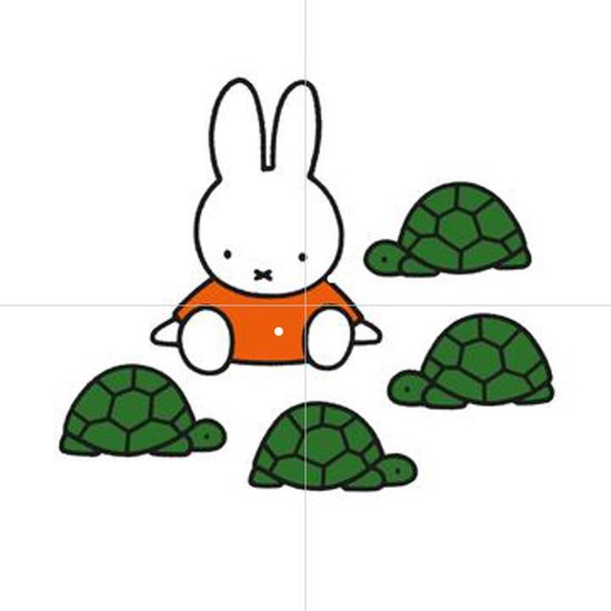 IXXI Miffy Turtles - Wanddecoratie - Kinderposters