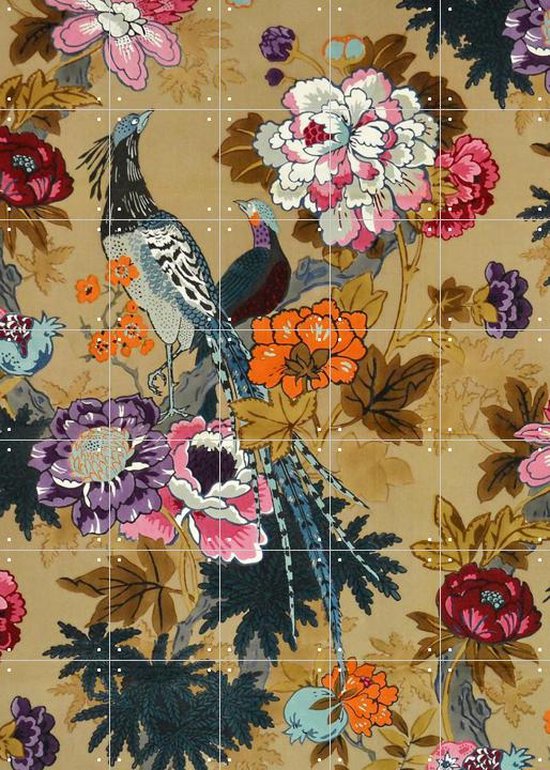 IXXI Tropical Birds - Wanddecoratie - Bloemen en Planten - 100 x 140 cm