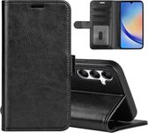Samsung Galaxy A34 Hoesje - MobyDefend Wallet Book Case (Sluiting Achterkant) - Zwart - GSM Hoesje - Telefoonhoesje Geschikt Voor Samsung Galaxy A34