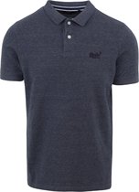 Superdry Classic Pique Polo Heren Poloshirt - Donkerblauw - Maat L