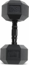 Gym Masters | 15 kg - Zwarte Hexagon dumbbell zwart (1 stuk) | hexa dumbell 15kg | hexa dumbells | Dumbells set | gewichten | halters
