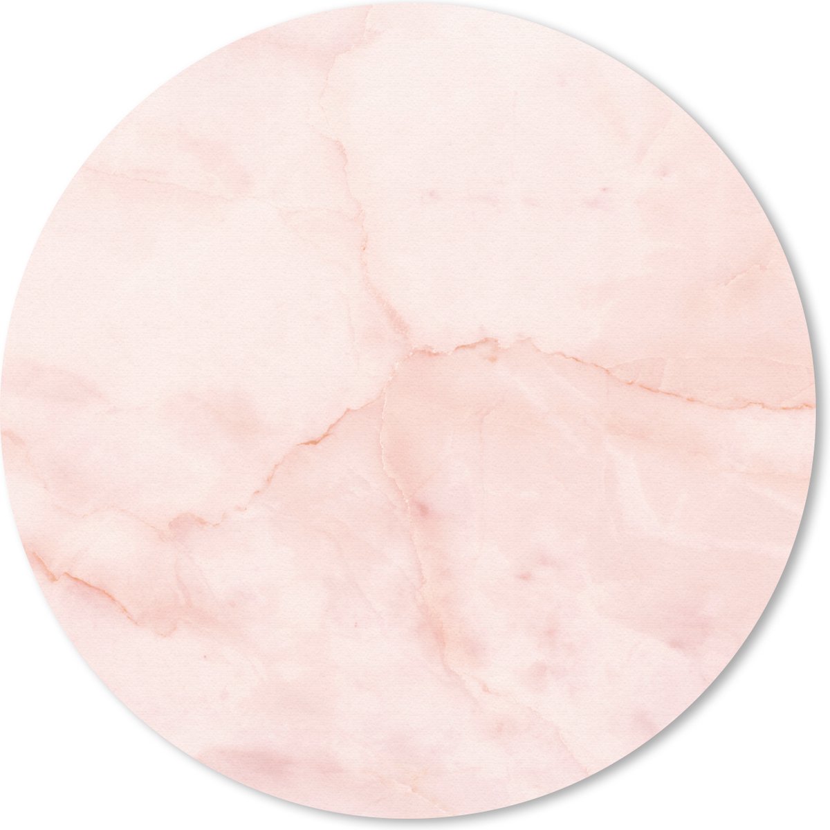 Muismat rond 30x30 cm - Mousepad Marmer - Roze - Lijn - Ronde muismatten