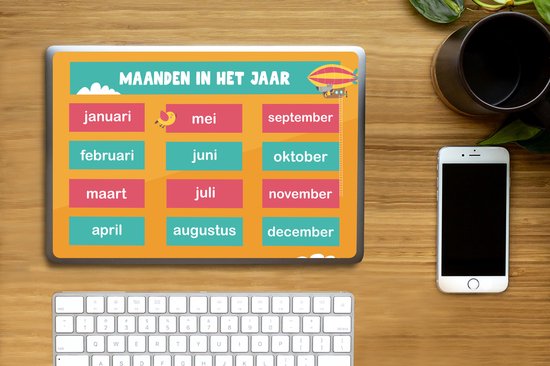 Autocollant pour ordinateur portable - 13,3 pouces - Chambre d'enfants - Éducatif - Années - Meiden - Garçons - Enfants - 31x22,5 cm - Autocollants pour ordinateur portable - Skin pour ordinateur portable - Couverture