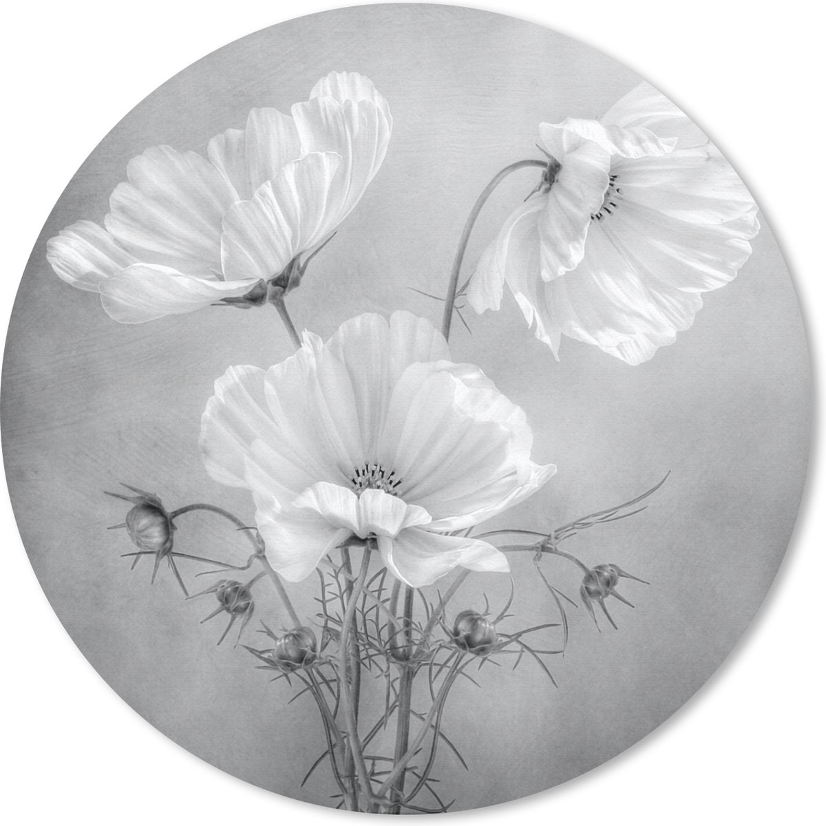 Muismat rond 30x30 cm - Mousepad Bloemen - Stilleven - Waterverf - Ronde muismatten