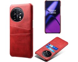 Coverup Hoesje - Geschikt voor OnePlus 11 5G Hoesje - Coverup Dual Card Back Cover - Rood