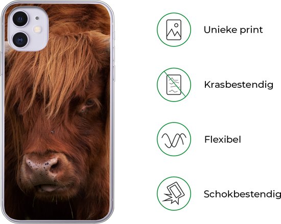 Coque iPhone 11 - Highlander écossais - Oranje - Animaux - Siliconen