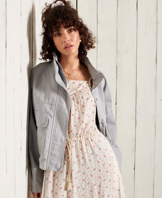 Superdry Bora Cropped Jacket Blauw M Femme bol