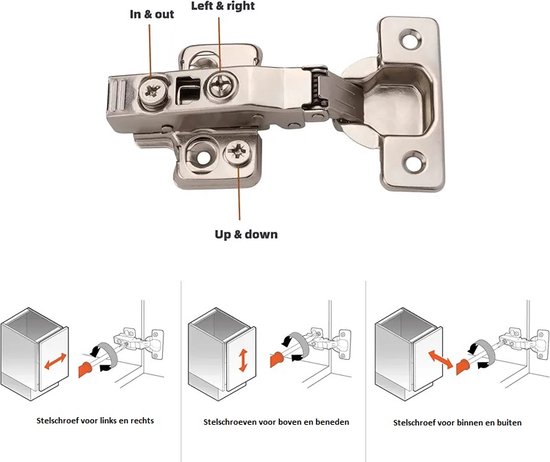 LIVING-TEC ® Scharnier mit Softclose in Standardgröße 2er Set Türscharniere mit LIVING-TEC ® Scharnier mit Softclose in Standardgröße 2er Set Türscharniere mit