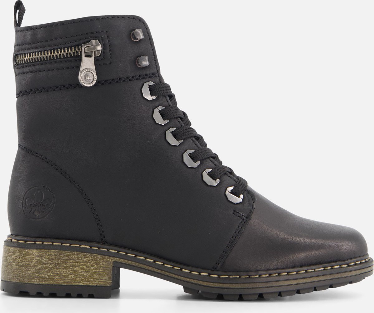Rieker Veterboots zwart Synthetisch - Dames - Maat 42