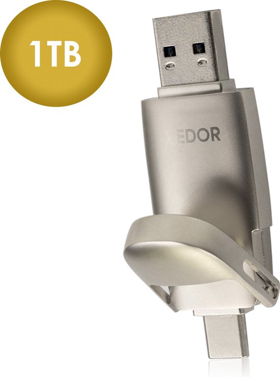 Xedor® - Clé USB 512 GB - Flash USB - 2 en 1 - USB C - USB A 3.0 / 3.2 Gen  1 
