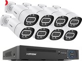 Buitencamera Wifi Met App - Draadloos - Bewakingscamera - Camera In Huis - Bewegingsdetectie - 2TB - 8 Camera's