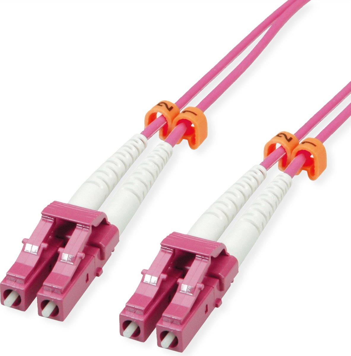VALUE F.O. Kabel 50/125µm OM4, LC/LC, low-Loss connector , violet, 0,5 m