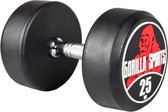 Gorilla Sports Dumbell - 25 kg - Gietijzer (rubber coating) - Met logo
