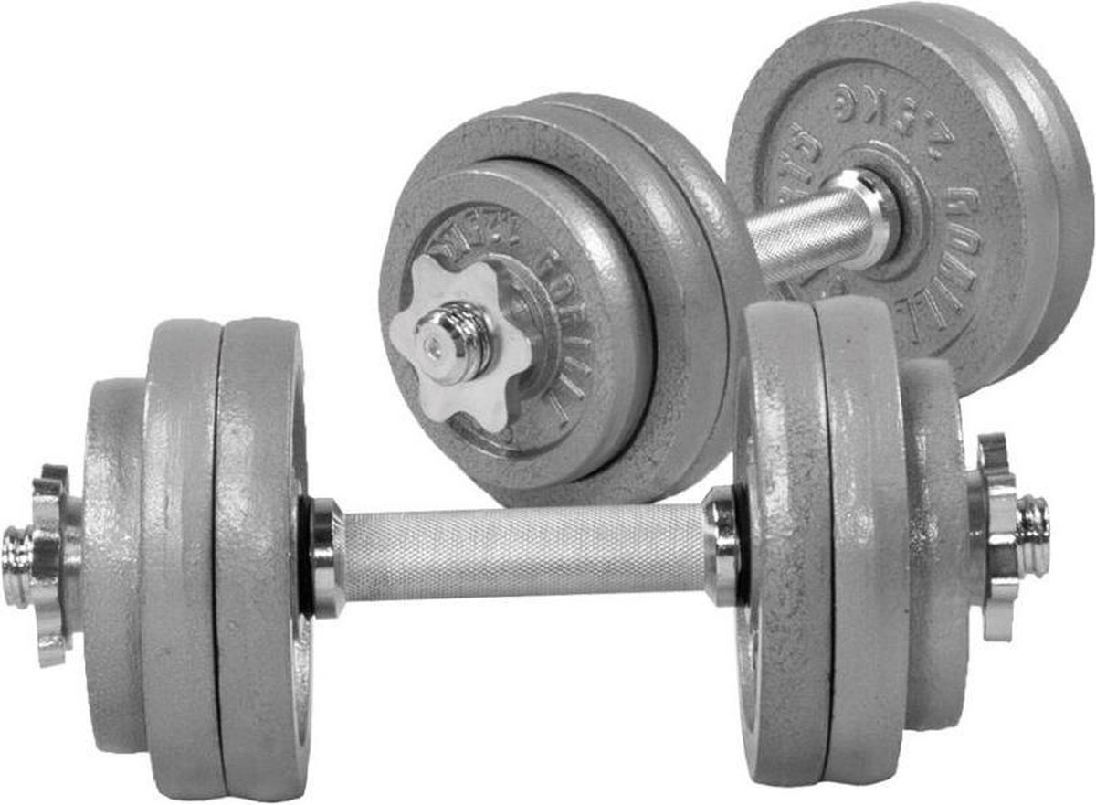 Gorilla Sports Dumbellset - Halterset - Gietijzer - 30 kg