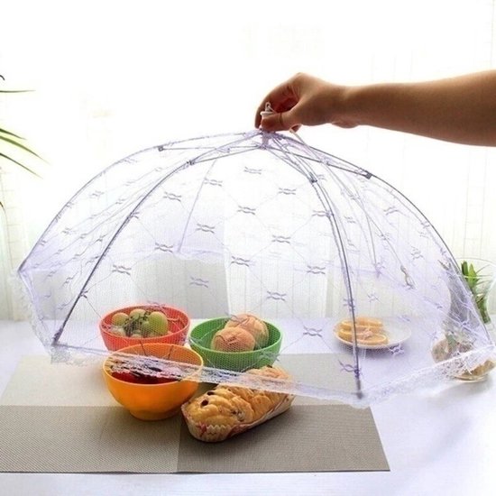 Smart Voedselhoes Draagbare Paraplu-Stijl Voedselbedekking Anti Vlieg Mug Tent Paraplu Picknick Huis Keuken Gadgets Kookgereedschap