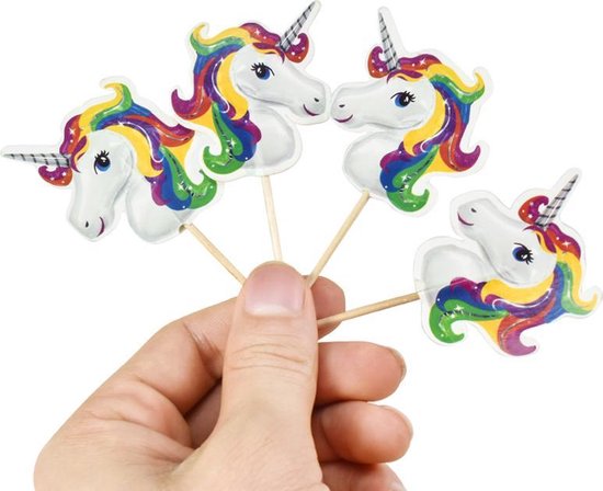 Cocktailprikkers - Taartprikkers - cupcakes - Unicorn - 48 stuks