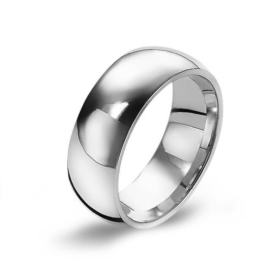 Twice As Nice Ring in edelstaal, brede ring, 7