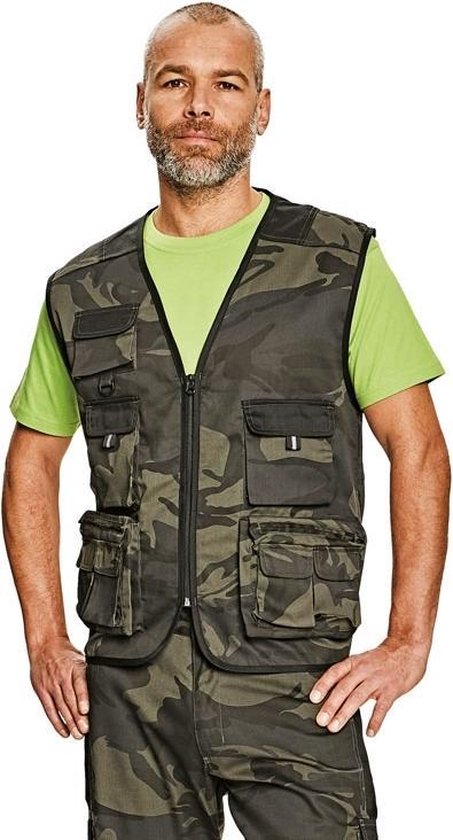 Camouflage vest groen maat L