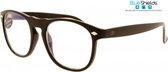 Icon Eyewear NFB002 +2.00 Luciano BlueShields Leesbril - Blauw licht filter lens - Glanzend zwart