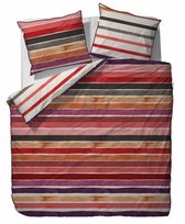 ESPRIT - Iva Dekbedovertrek - Rood Gestreept - 240 x 200/220 cm + 2 kussenslopen 60x70 cm