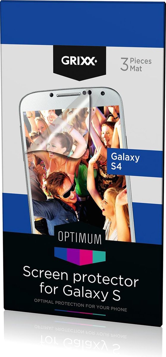 Grixx Optimum Screenprotector voor Samsung Galaxy S4 - 3 stuks