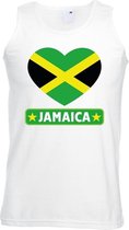 Jamaica hart vlag singlet shirt/ tanktop wit heren S