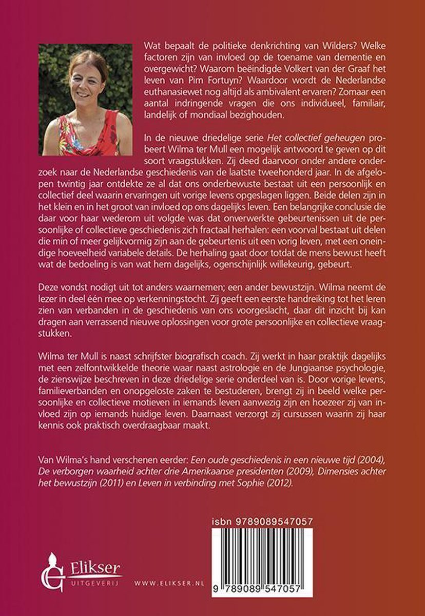 Het collectief geheugen 1 - Het verleden met zijn invloed in het heden - back cover